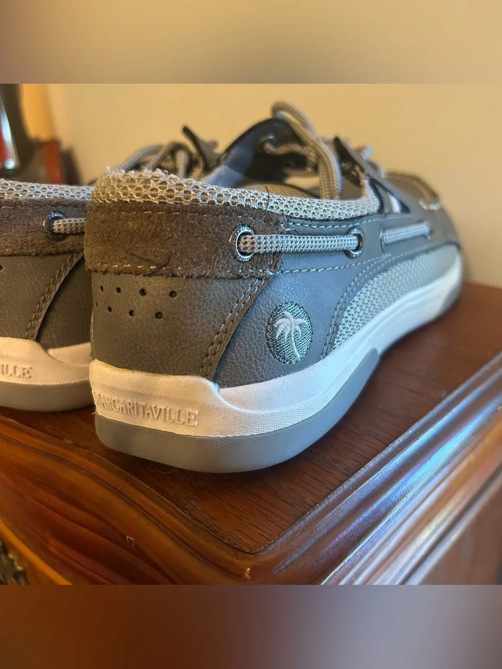 Margaritaville Steady Men's Grey Casual Boat Shoes size 10